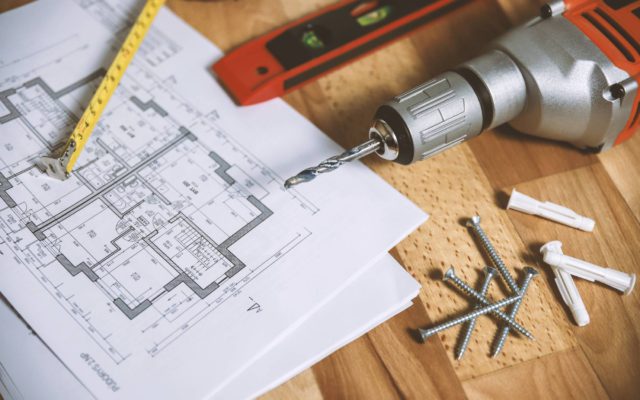 floor plan on table